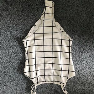 Black and white bodysuit